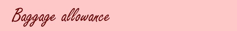 Baggage allowance